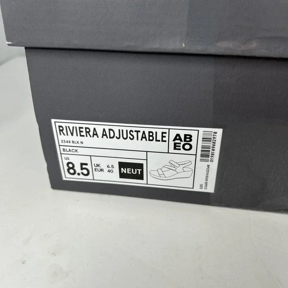 ABEO Walking Co Riviera Adjustable Sandals Black Sz 8.5 New - Picture 9 of 9